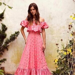 Monique Lhuillier Pink Off Shoulder Gown
Dress